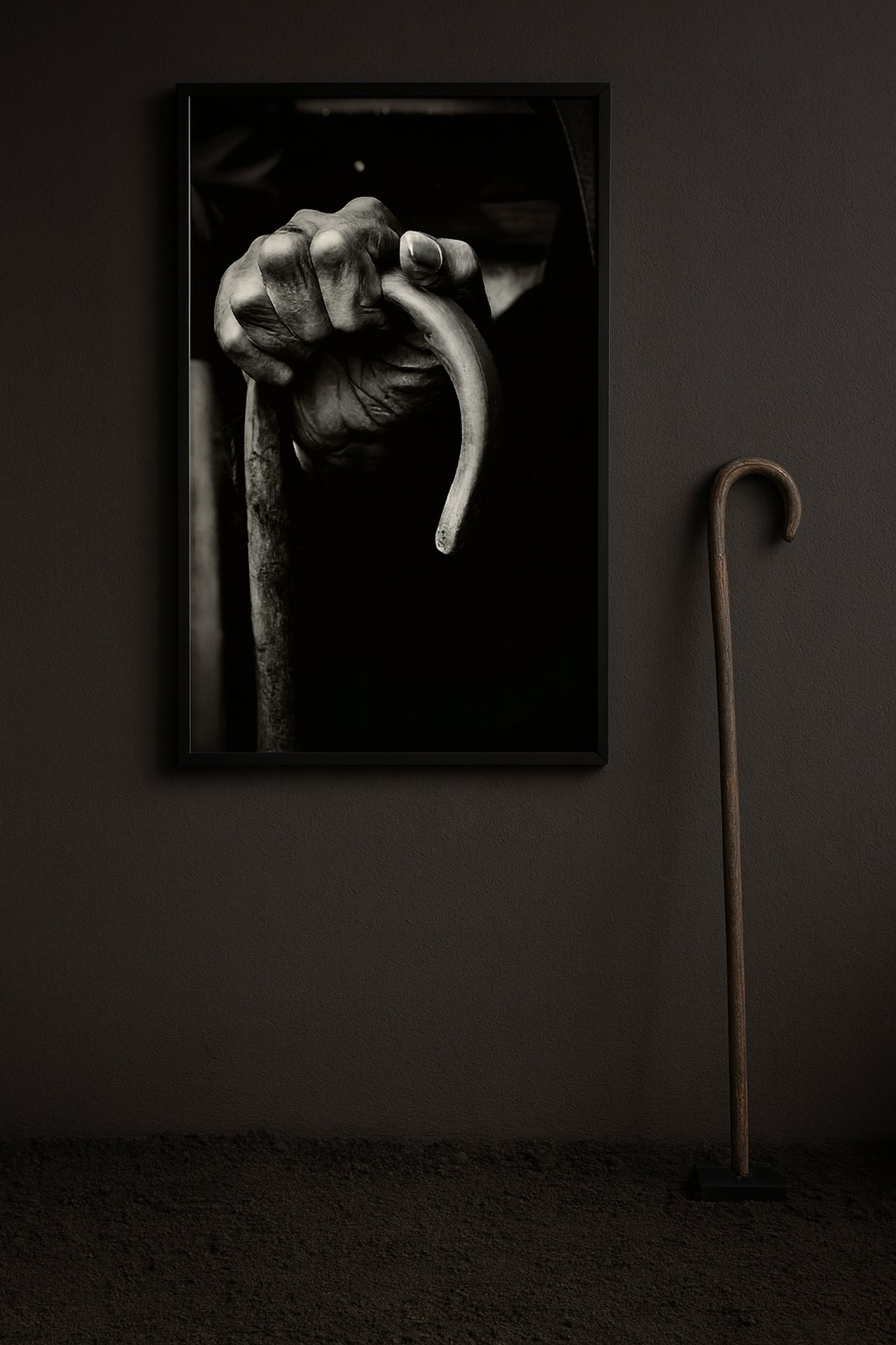 Artwork titled Amghar – The Man and the Cane